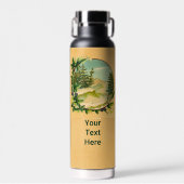 Rustic Mountain Scene Trinkflasche (Vorne)