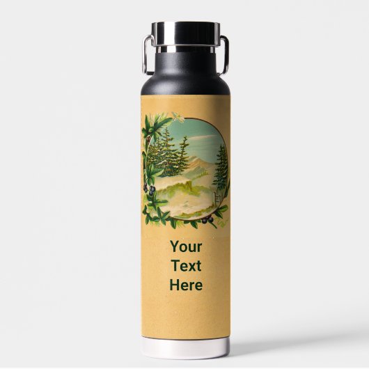 Rustic Mountain Scene Trinkflasche (Vorne)