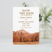 RUSTIC MOUNTAIN SIMPLE WEEDING INVITE SAVE THE DATE (Stehend Vorderseite)