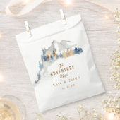 Rustic Mountain Wedding Monogram Fevor Bags Geschenktütchen (Ausgeschnitten)