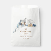 Rustic Mountain Wedding Monogram Fevor Bags Geschenktütchen (Vorderseite)