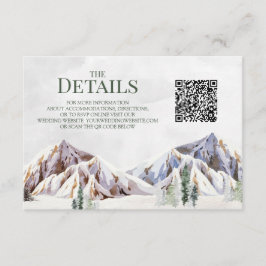 Rustic Mountain Wedding QR code Details Insert