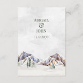 Rustic Mountain Wedding QR code Details Insert (Rückseite)