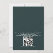 Rustic Mountain Wildflower Boho QR code Wedding Einladung (Rückseite)