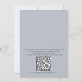Rustic Mountains Forest Watercolor QR Code Wedding Einladung (Rückseite)