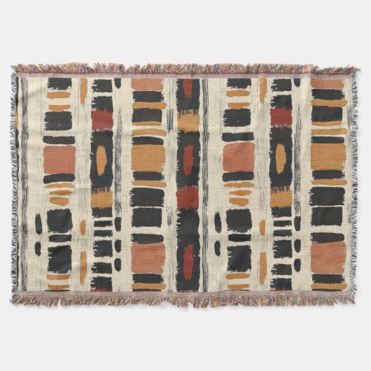 Rustic Mudcloth Geometric Pattern (1) Decke (Vorderseite)