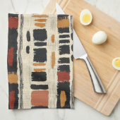 Rustic Mudcloth Geometric Pattern (1) Geschirrtuch (Viertel Falte)