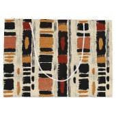 Rustic Mudcloth Geometric Pattern (1) Große Geschenktüte (Rückseite)