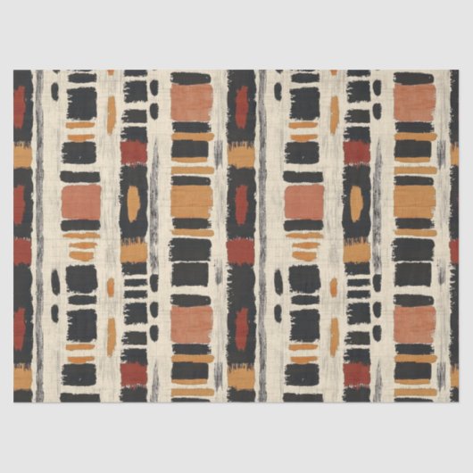 Rustic Mudcloth Geometric Pattern (1) Seidenpapier (Vorderseite)
