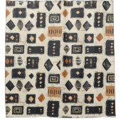 Rustic Mudcloth Geometric Pattern (2) Duschvorhang (Vorderseite)