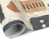 Rustic Mudcloth Geometric Pattern (2) Geschenkpapier (Rolleneckpunkt)