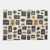 Rustic Mudcloth Geometric Pattern (2) Geschirrtuch (Horizontal)