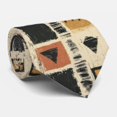 Rustic Mudcloth Geometric Pattern (2) Krawatte (Gerollt)