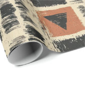 Rustic Mudcloth Geometric Pattern (3) Geschenkpapier (Rolleneckpunkt)
