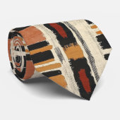 Rustic Mudcloth Geometric Pattern (3) Krawatte (Gerollt)