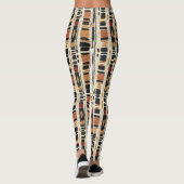 Rustic Mudcloth Geometric Pattern (3) Leggings (Rückseite)