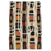 Rustic Mudcloth Geometric Pattern (3) Mittlere Geschenktüte (Rückseite)