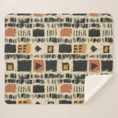 Rustic Mudcloth Geometric Pattern (3) Sherpadecke (Vorderseite (Horizontal))