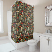 Rustic Mushroom Curtain Nature’s Whimsy in Style Duschvorhang (Beispiel)