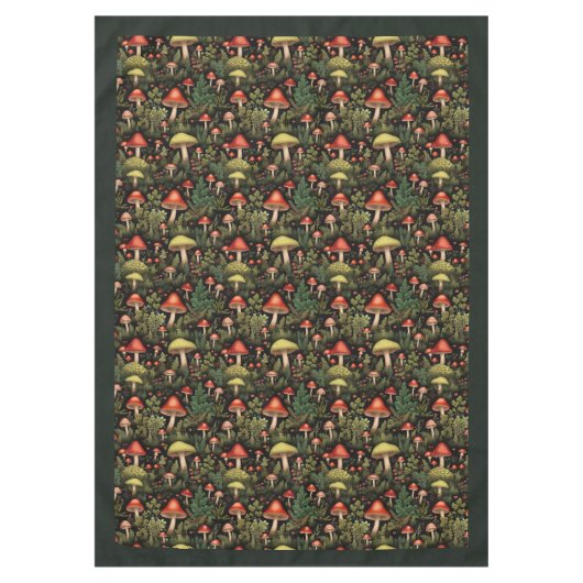 Rustic Mushroom Tablecloth Nature’s Soft Palette Tischdecke (Vorderseite)