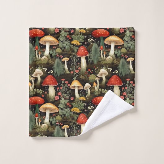 Rustic Mushroom Towel Nature’s Soft Palette Badhandtuch Set (Waschlappen)