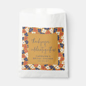 Rustic Mustard Blue Floral Brautparty Vielen Dank Geschenktütchen (Vorderseite)
