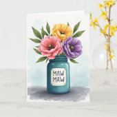 Rustic Muttertags-Blumenkarte Karte (Gelbe Blume)