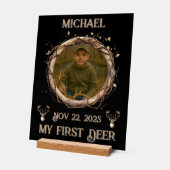 Rustic "My First Deer" Outdoor Deer Hunter Acrylschild (Winkel)