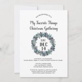 Rustic My Lieblings-Dinge Weihnachts-Party Einladu Einladung (Vorderseite)