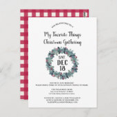 Rustic My Lieblings-Dinge Weihnachts-Party laden Postkarte (Vorne/Hinten)