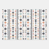 Rustic Native Ethnic Mudcloth Aesthetic Vertical Geschenkpapier Set (Vorderseite 2)