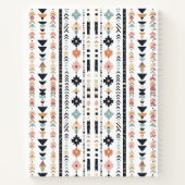Rustic Native Ethnic Mudcloth Aesthetic Vertical Notizblock (Rückseite)