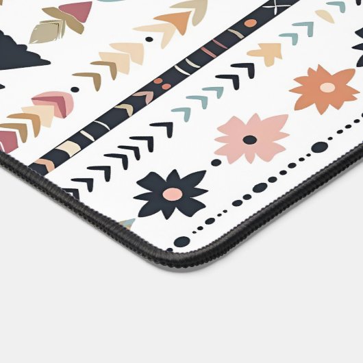 Rustic Native Ethnic Mudcloth Aesthetic Vertical Schreibtischunterlage (Ecke)