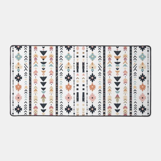 Rustic Native Ethnic Mudcloth Aesthetic Vertical Schreibtischunterlage (Vorderseite)