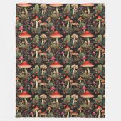 Rustic Nature Blanket Mushrooms & Woodland Vibes Fleecedecke (Vorderseite)