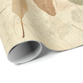 Rustic Nature-Inspired Leaf - Botanical Art (3) Geschenkpapier (Rolleneckpunkt)
