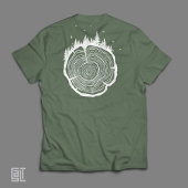 Rustic Nature Tree Rings Forest Silhouette  T-Shirt