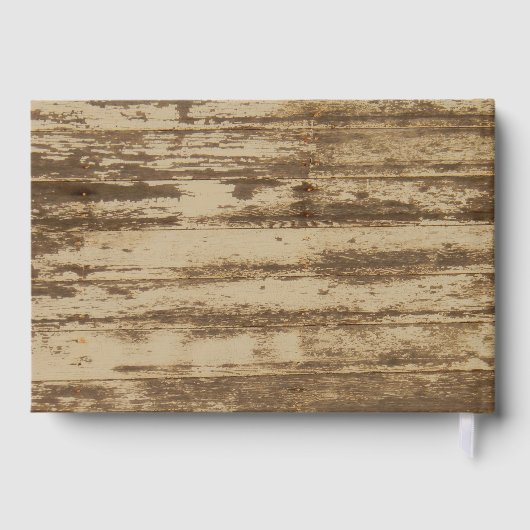 Rustic Nautical Wood Design Gästebuch (Rückseite)