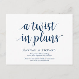 Rustic Navy Blue, eine Drehung in Plänen, verschob Postkarte