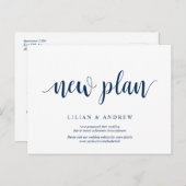 Rustic Navy Blue, neue Pläne, verschoben Postkarte (Vorne/Hinten)