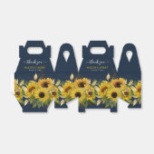 Rustic Navy Blue & Sunflower Vielen Dank für Ihre  Geschenkschachtel (Ungefaltet)