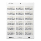 Rustic Navy Blue Winery Mountain Sketch Adresse Adressaufkleber (Vorne)