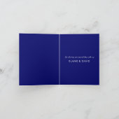 Rustic Navy Burgundy Sonnenblumen Danke Karte (Innenseite)