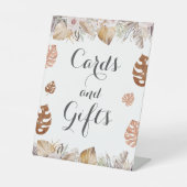 Rustic Neutral Boho Wedding Cards and Gifts Card Sockelschild (Vorderseite)