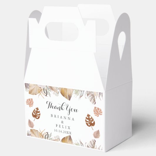 Rustic Neutral Boho Wedding Geschenkschachtel (Geöffnet)