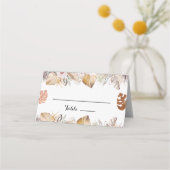Rustic Neutral Boho Wedding Platzkarte (Vorderseite)
