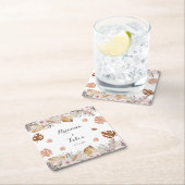 Rustic Neutral Boho Wedding Rechteckiger Pappuntersetzer (Vor Ort)