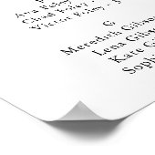 Rustic Neutral Boho Wedding Seating Chart Poster (Ecke)