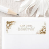 Rustic Neutral Floral Return Address Label (Insitu)