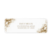 Rustic Neutral Floral Return Address Label (Vorne)